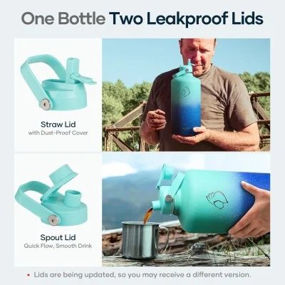 Buzio Duet Series Gallon Bottle with 2 Lids and Sleeve 3.8L -  Starry Pacific